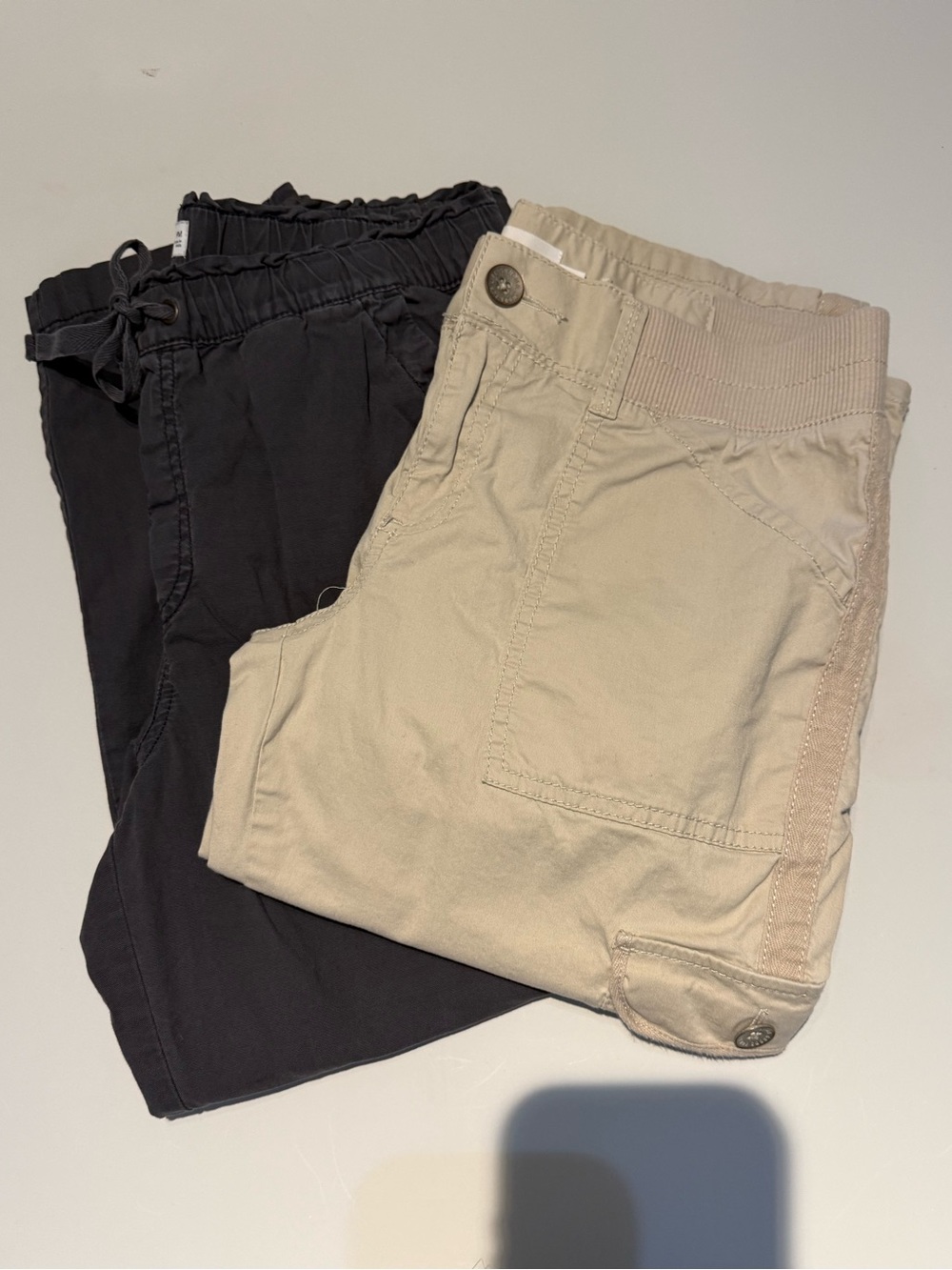 Sonoma Bundle Women's Pull-On Capri Pants Dark Gray & Khaki-10P/Med/P